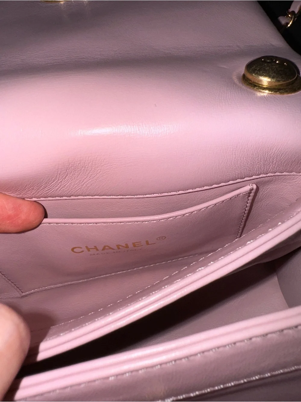 Chanel Pink Mini Color Match Flap Bag - Gold Hardware, Chain Detail, CC Logo